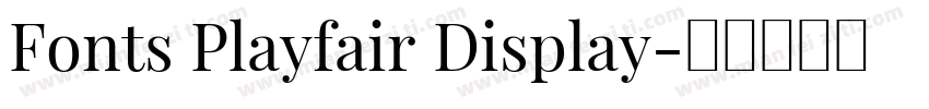 Fonts Playfair Display字体转换